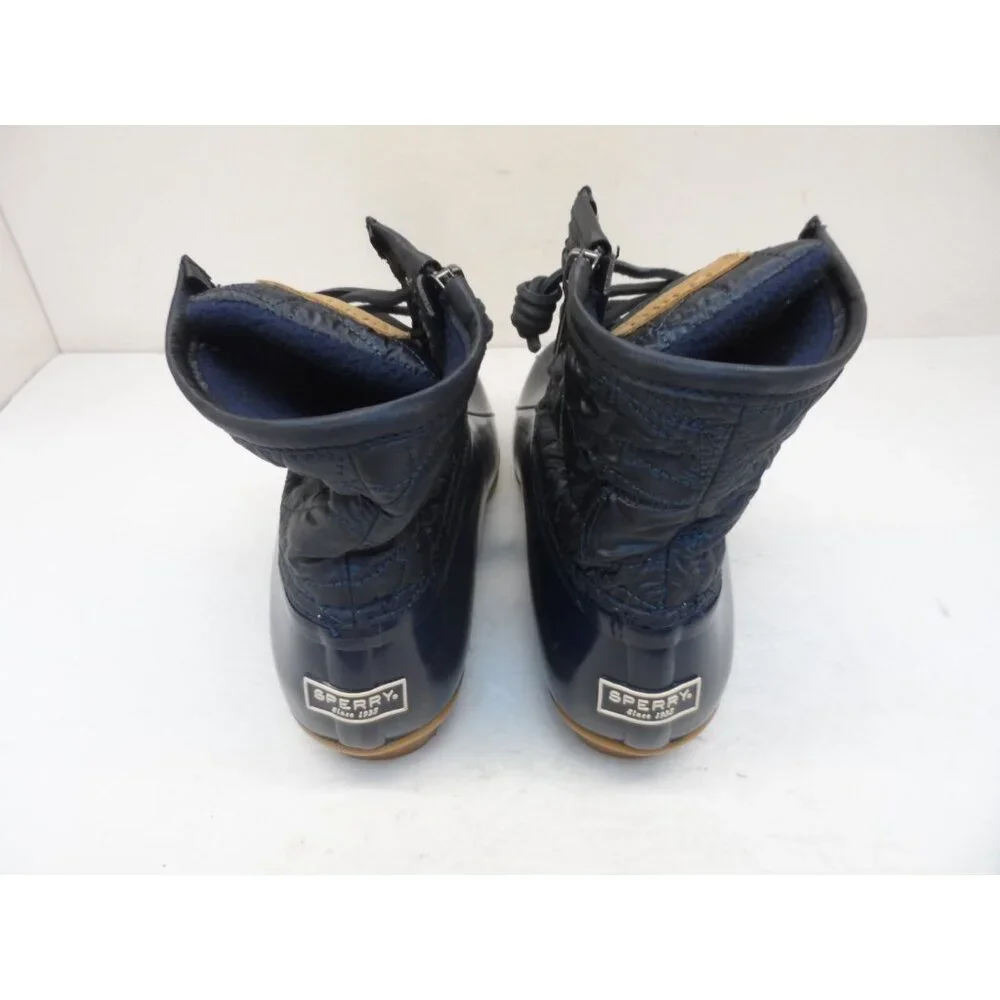 Sperry Women's STS82681 Saltwater Nylon Quilt Rain Boot Navy Size 8M - Picture 3 of 9